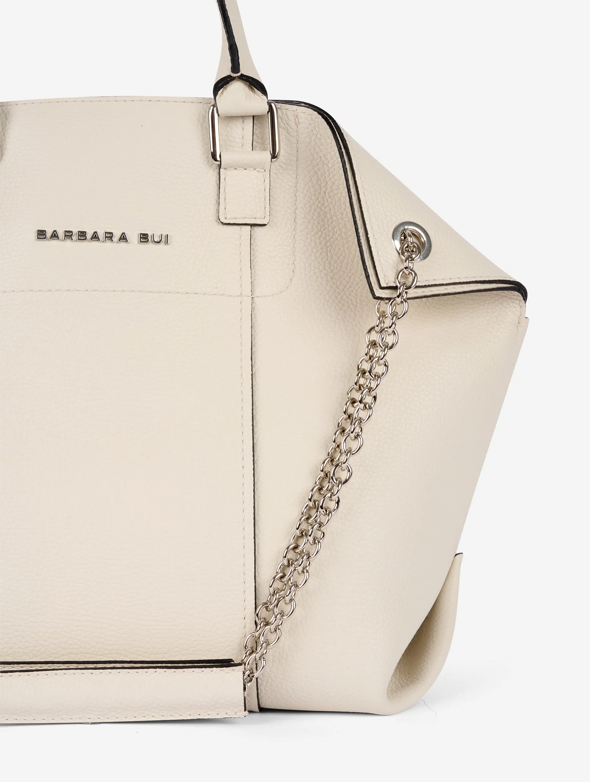 "Chamallow" bag in ivory leather
