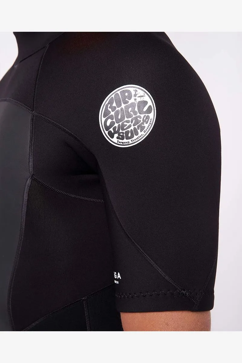 RIP CURL OMEGA 2MM BACK ZIP SPRING SUIT - BLACK