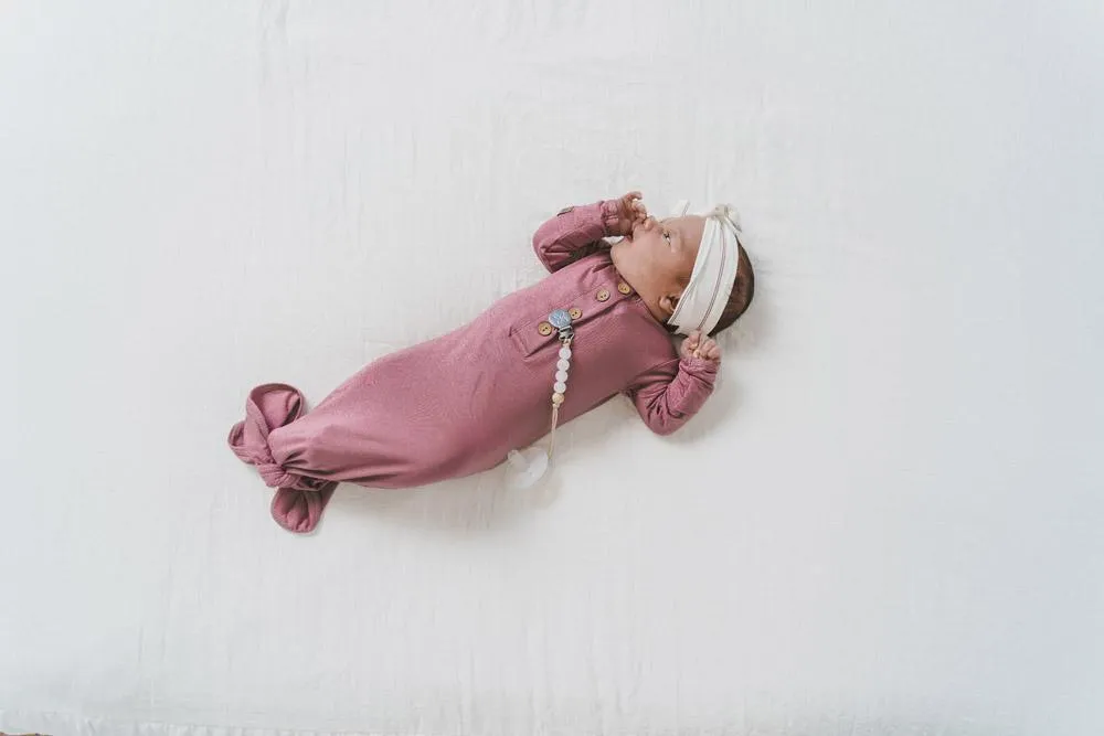 Rose Everything Knotted Newborn Gown