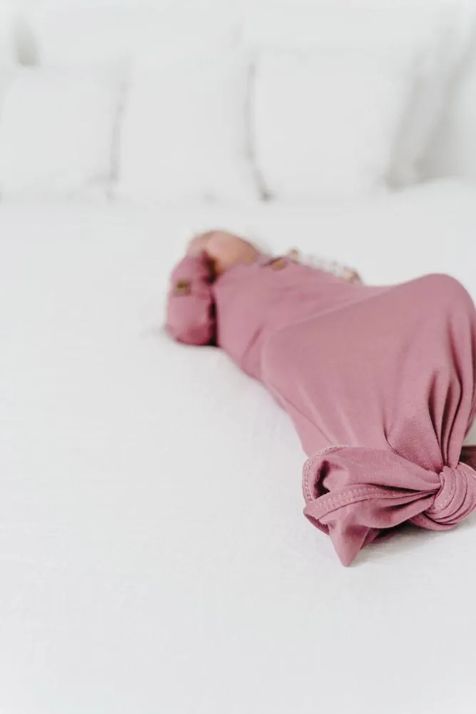 Rose Everything Knotted Newborn Gown