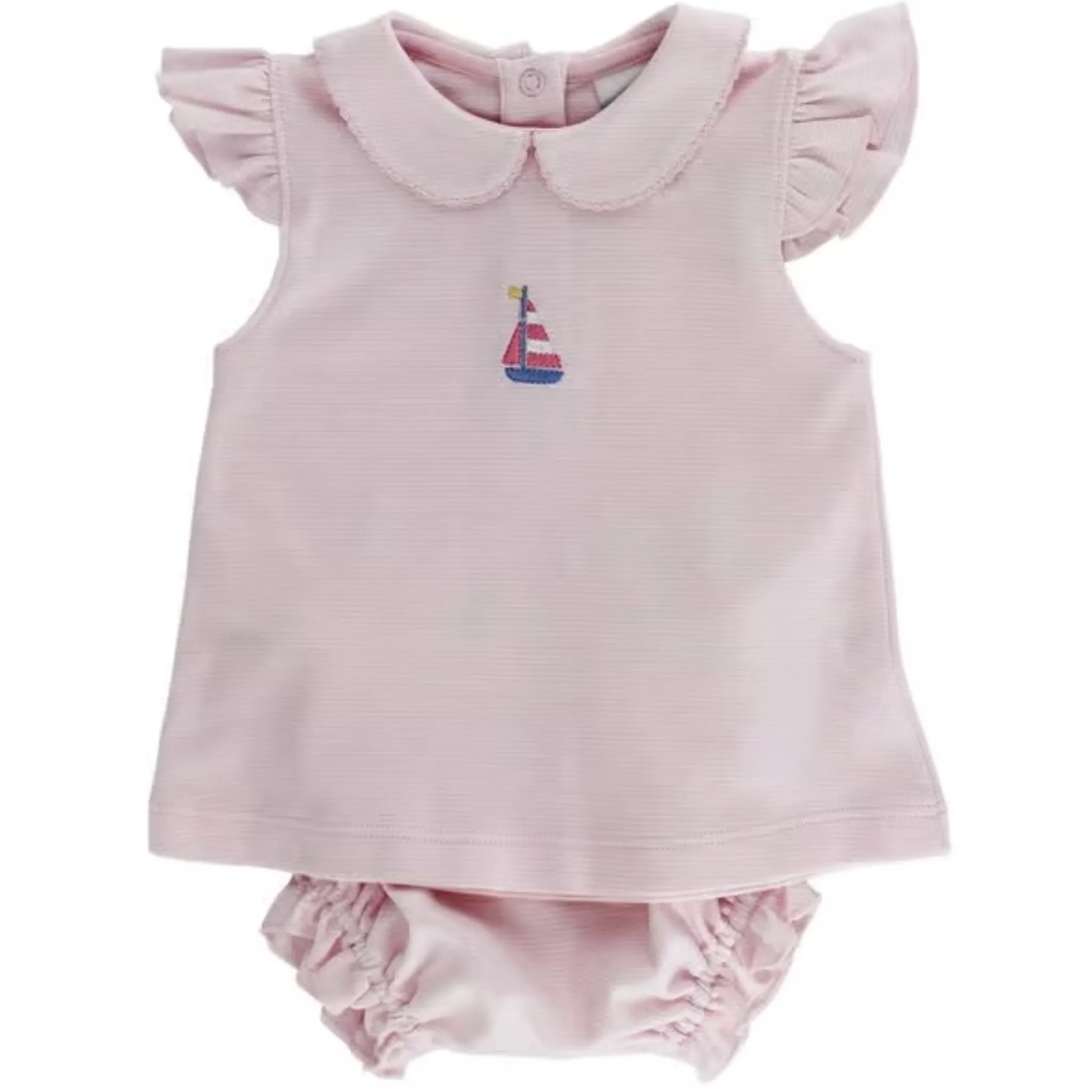 SAILBOAT GIRL  DIAPER COVER SET