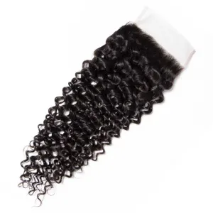 Sdamey Brazilian Curly Wave Human Hair 5X5 Lace Closure