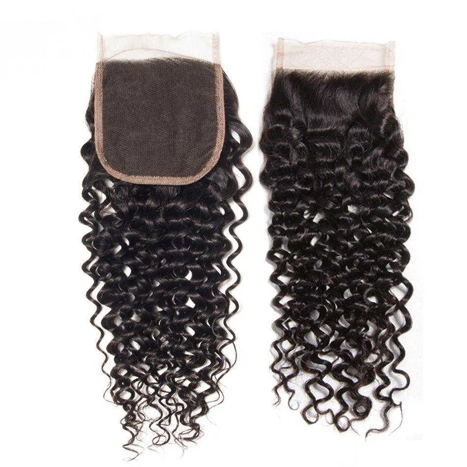 Sdamey Brazilian Curly Wave Human Hair 6X6 Lace Closure