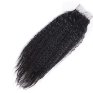 Sdamey Brazilian Kinky Straight Human Hair 5X5 Lace Closure