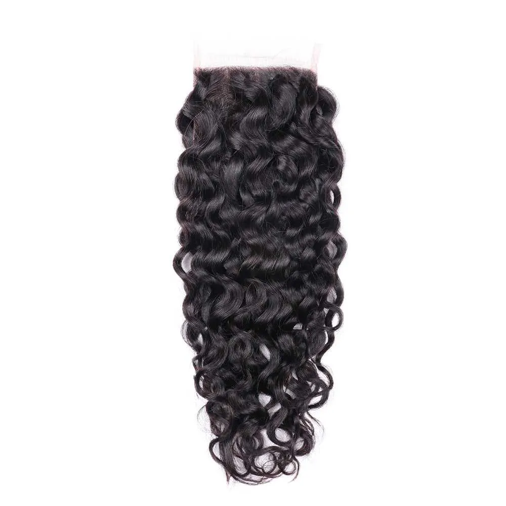 Sdamey Brazilian Water Wave Human Hair 6X6 Lace Closure