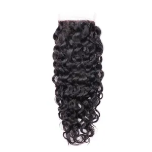 Sdamey Brazilian Water Wave Human Hair 6X6 Lace Closure