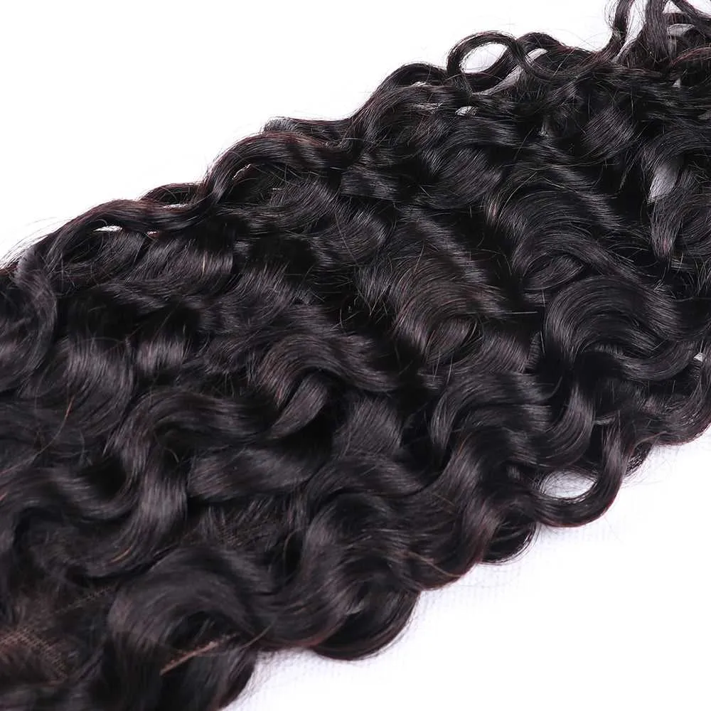 Sdamey Brazilian Water Wave Human Hair 6X6 Lace Closure
