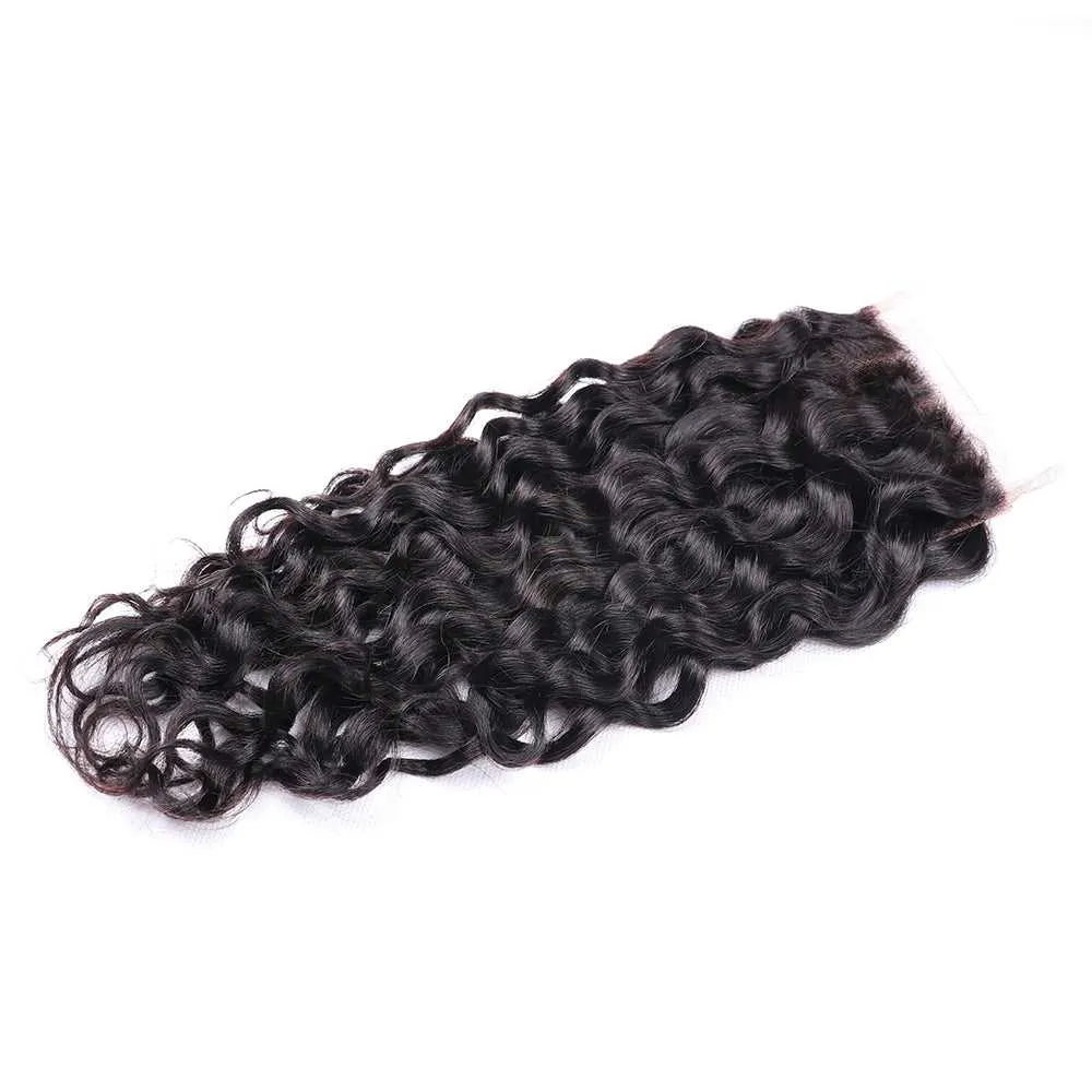 Sdamey Brazilian Water Wave Human Hair 6X6 Lace Closure