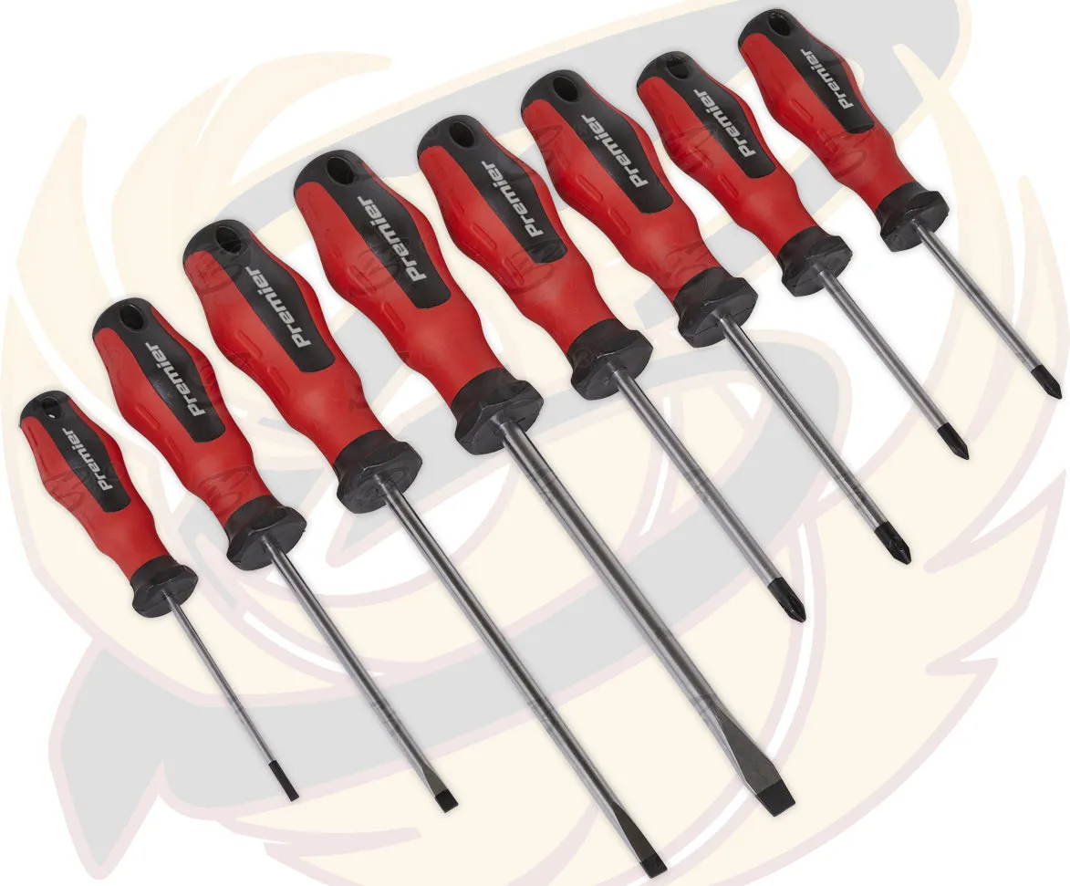 SEALEY 8PCS MAGNETIC SCREWDRIVERS ( SLOTTED - PHILLIPS - POZIDRIVE )
