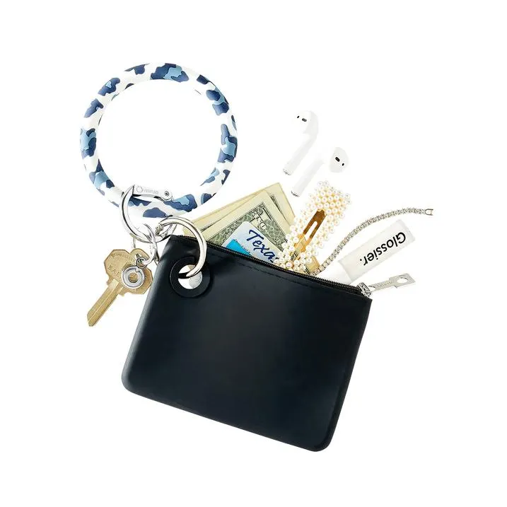 Silicone Big O® Key Ring Navy Leopard