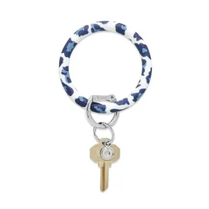 Silicone Big O® Key Ring Navy Leopard