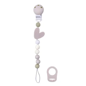 Silicone Pacifier Clip- Hearts