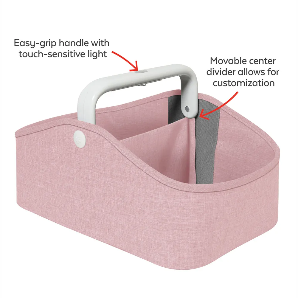 Skip Hop Nursery Style Light Up Nappy Caddy - Pink Heather