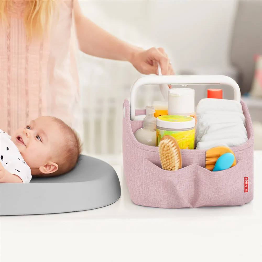 Skip Hop Nursery Style Light Up Nappy Caddy - Pink Heather