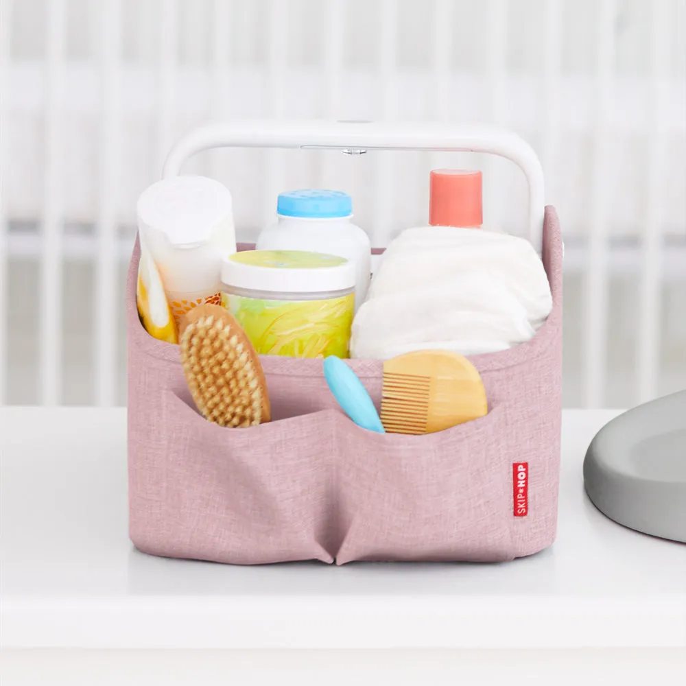 Skip Hop Nursery Style Light Up Nappy Caddy - Pink Heather