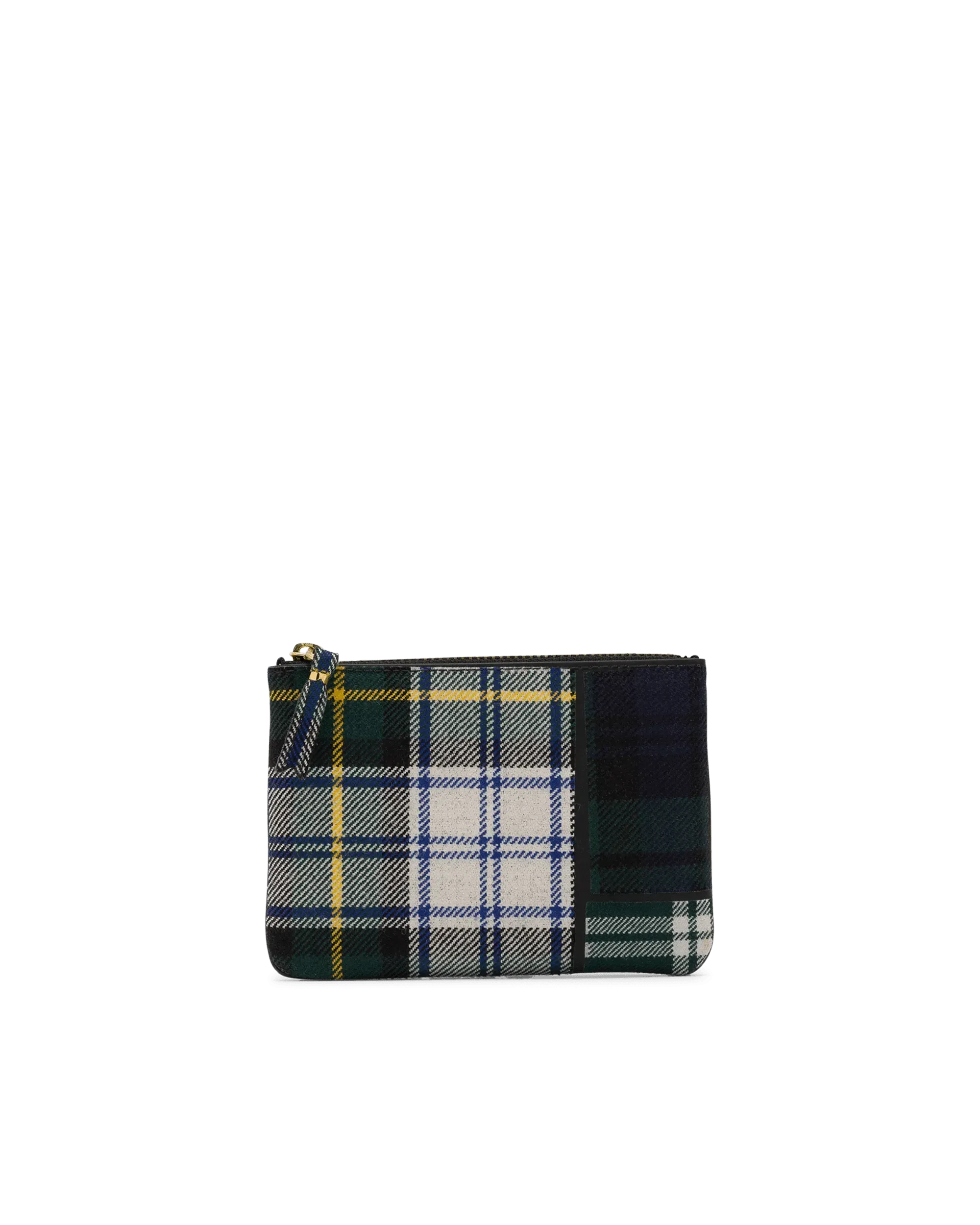 Small Tartan Patchwork Zip Pouch