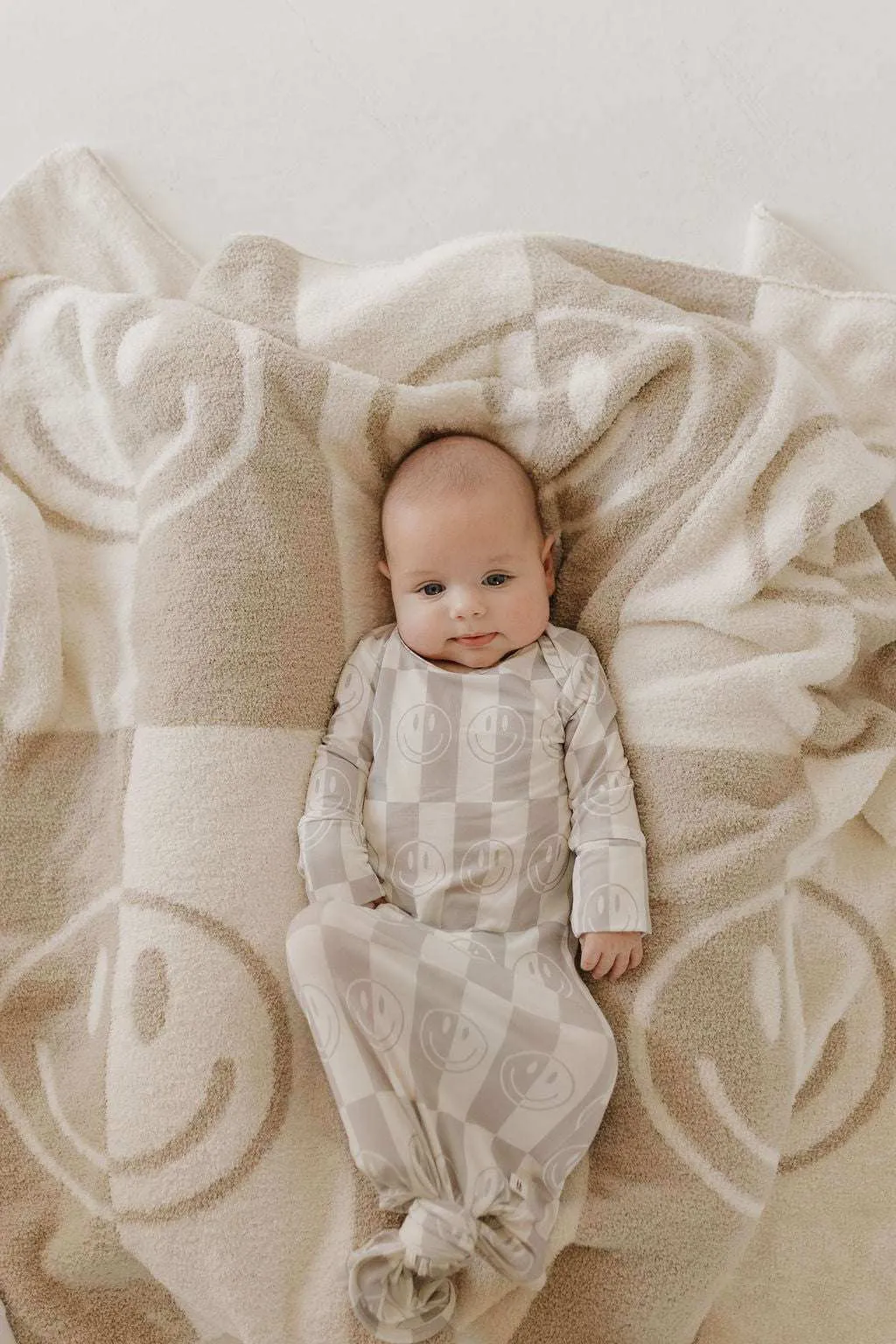 Smile Checkerboard | Bamboo Knotted Gown