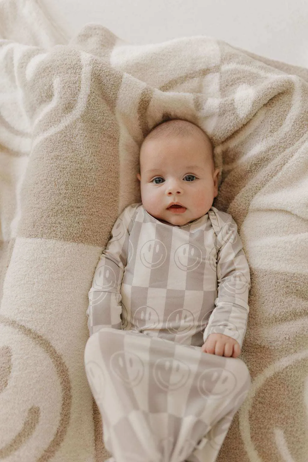 Smile Checkerboard | Bamboo Knotted Gown