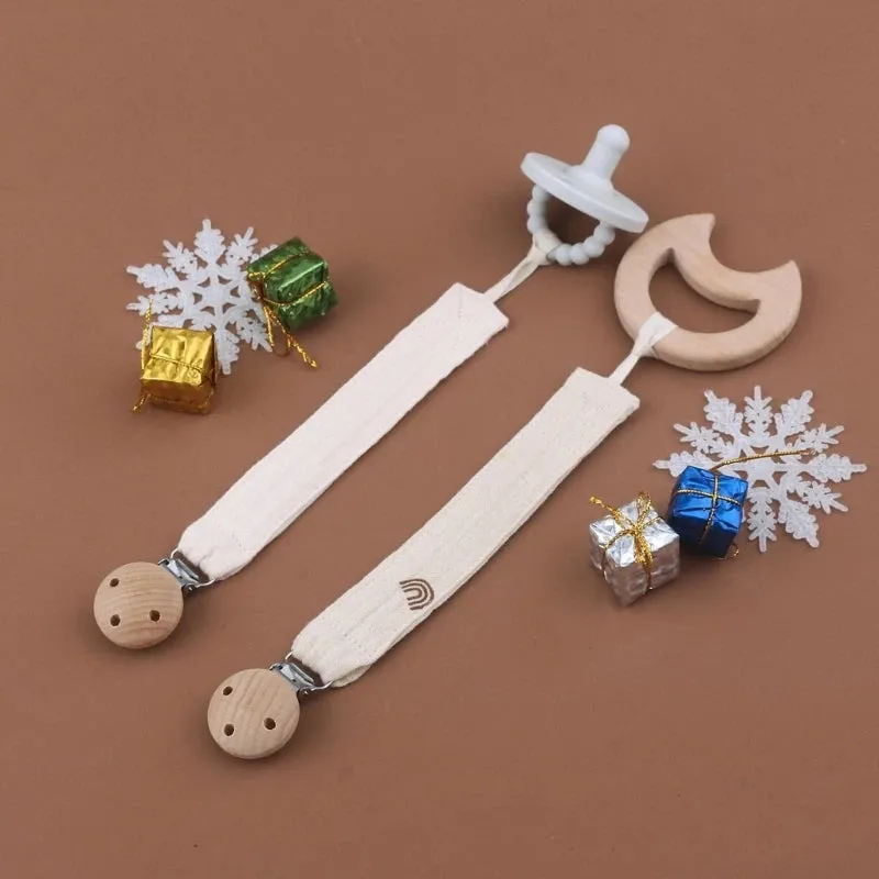 Soft Cotton Baby Pacifier Clip