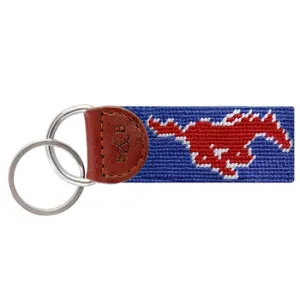 Southern Methodist University SMU Needlepoint Key Fob