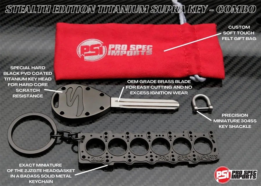Stealth Black PVD - Titanium Mk4 Supra Key