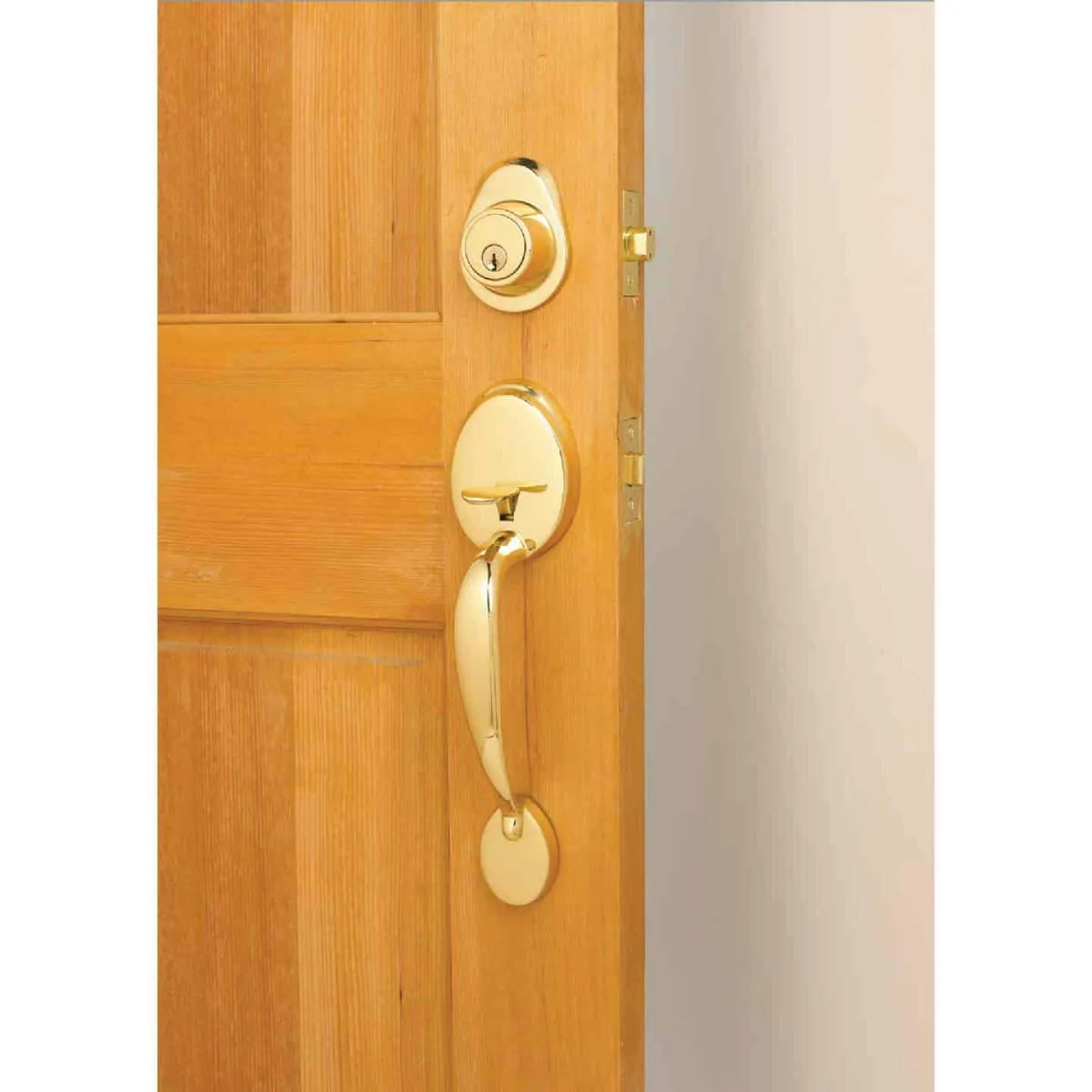 STEEL PRO ENTRY DOOR HANDLESET WITH TULIP KNOB