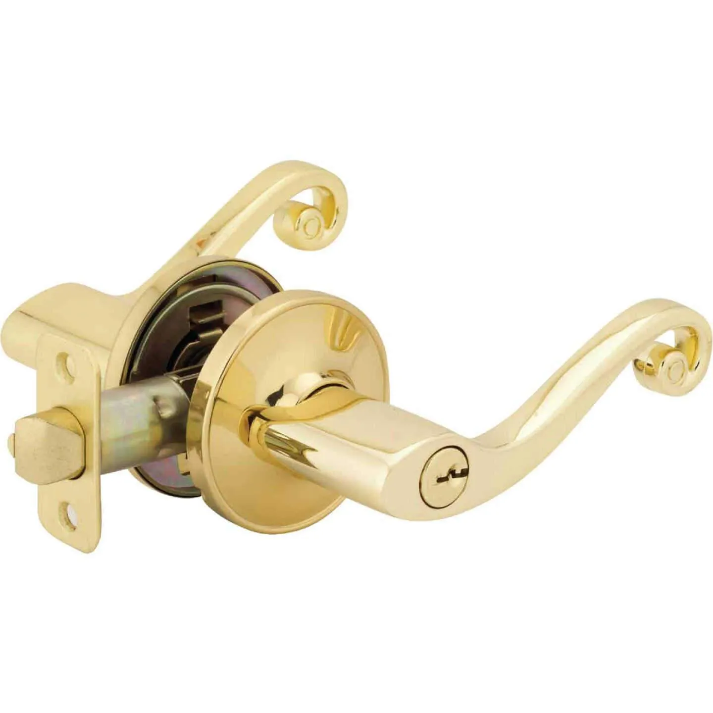 STEEL PRO ENTRY DOOR LEVER SCROLL STYLE