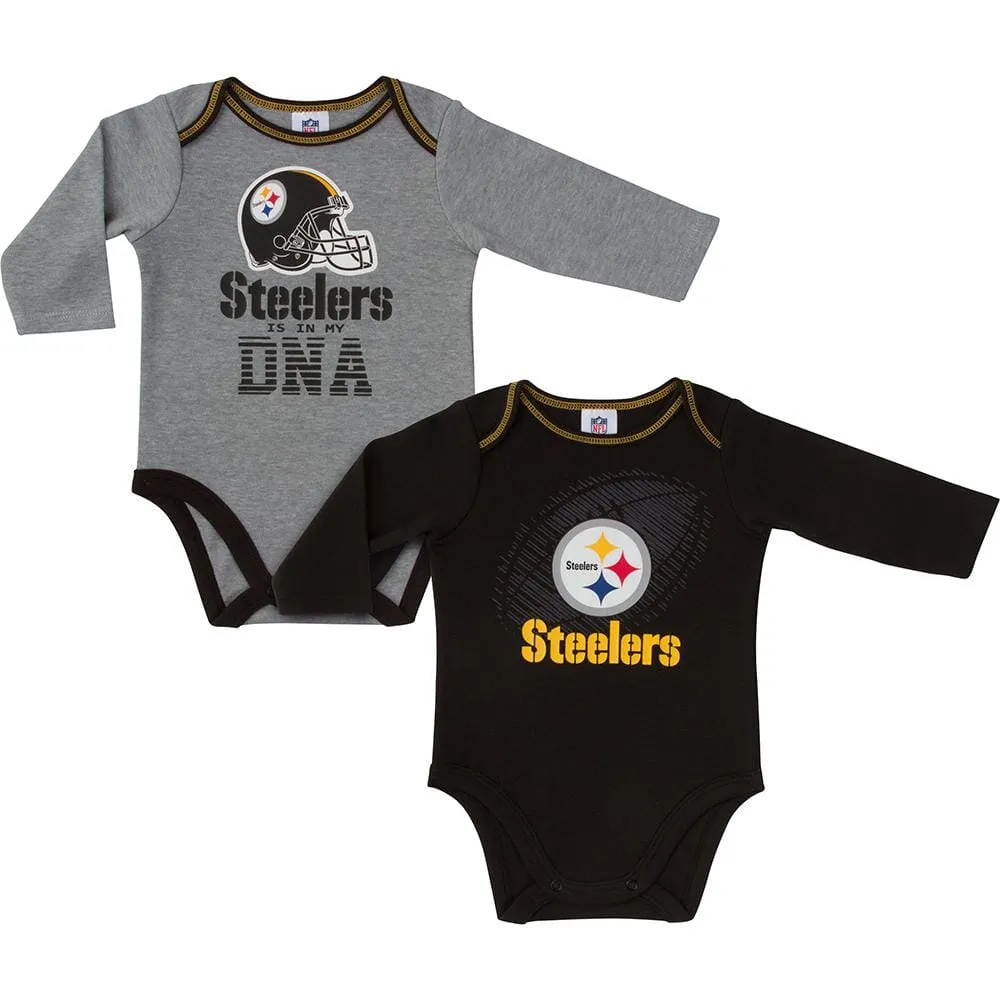 Steelers Baby Boys 2-Pack Long Sleeve Bodysuit