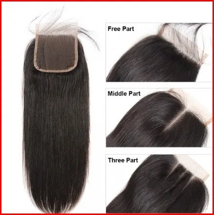 Straight 4X4 Lace Closure