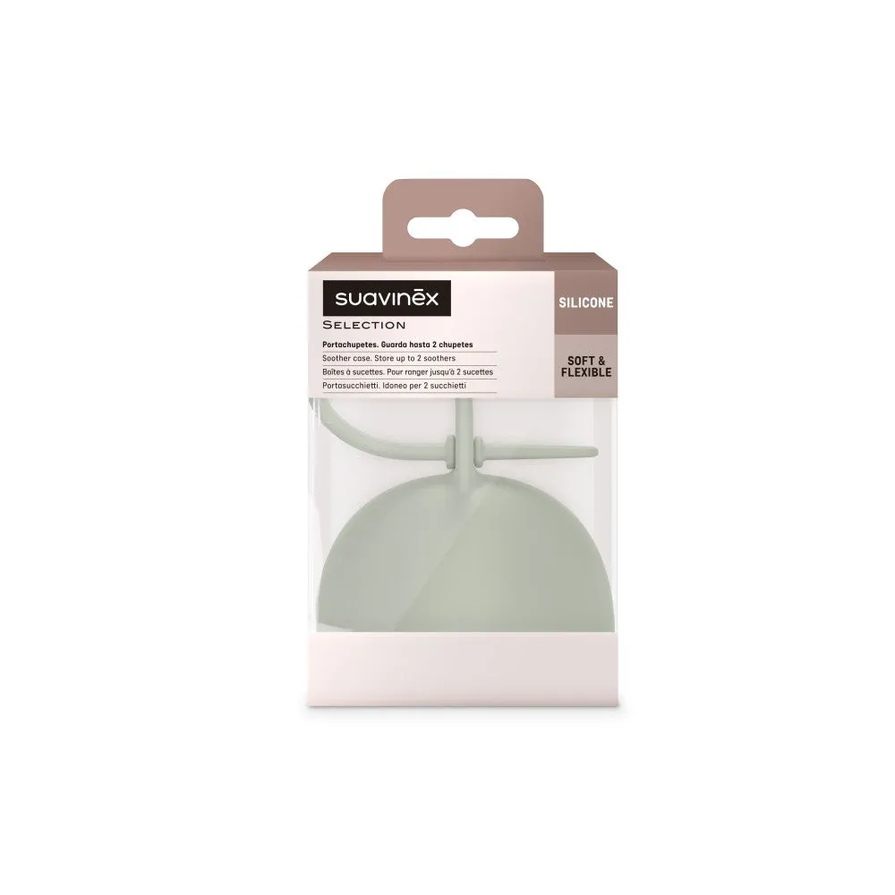 Suavinex Colour Essence Silicone Soother Holder - Green