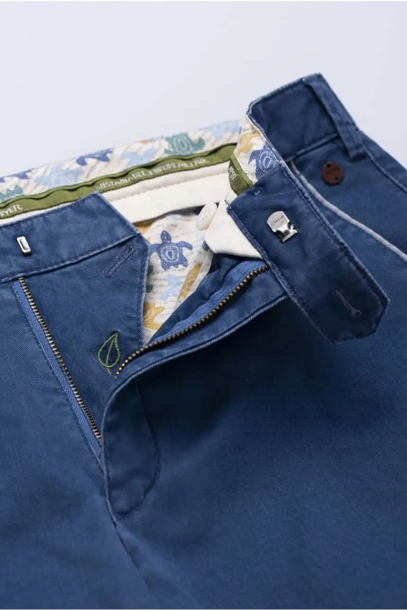 Summer Two-Tone Chinos in Blue
