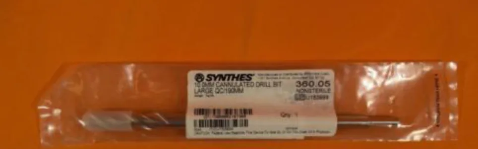 Synthes 360.05 10.0mm Cannulated Drill Bit Large QC/190mm - New in Package