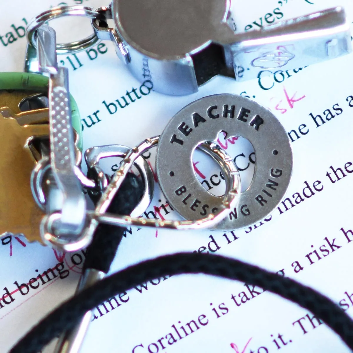 Teacher Blessing Ring Charm