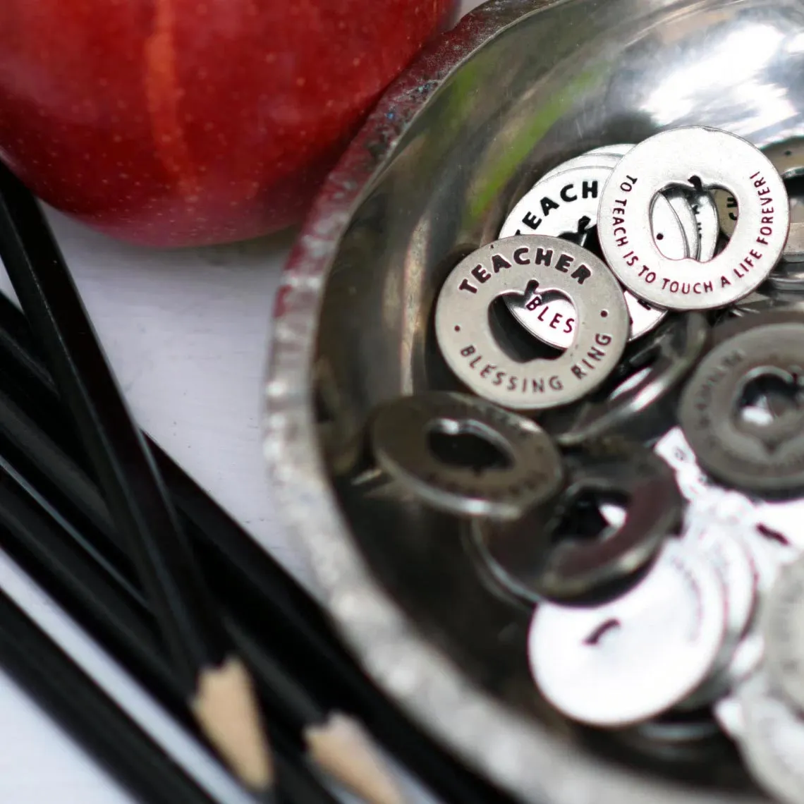 Teacher Blessing Ring Charm