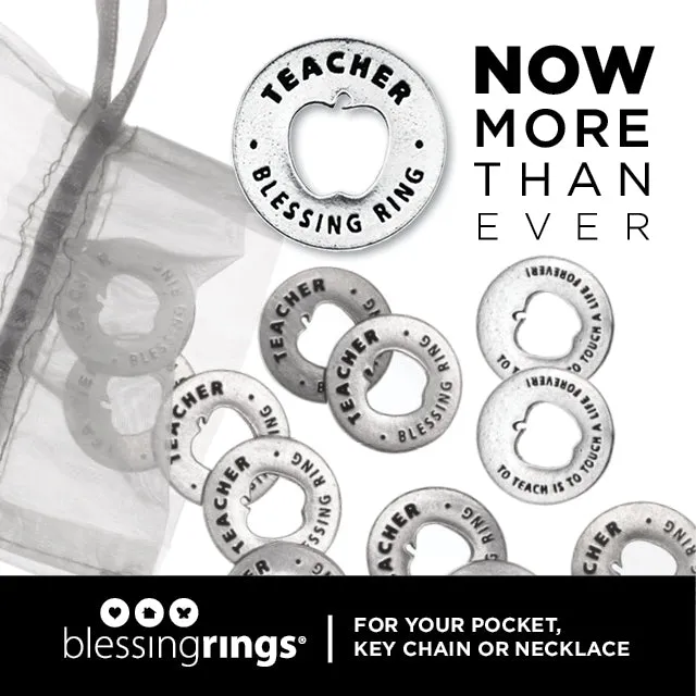 Teacher Blessing Ring Charm