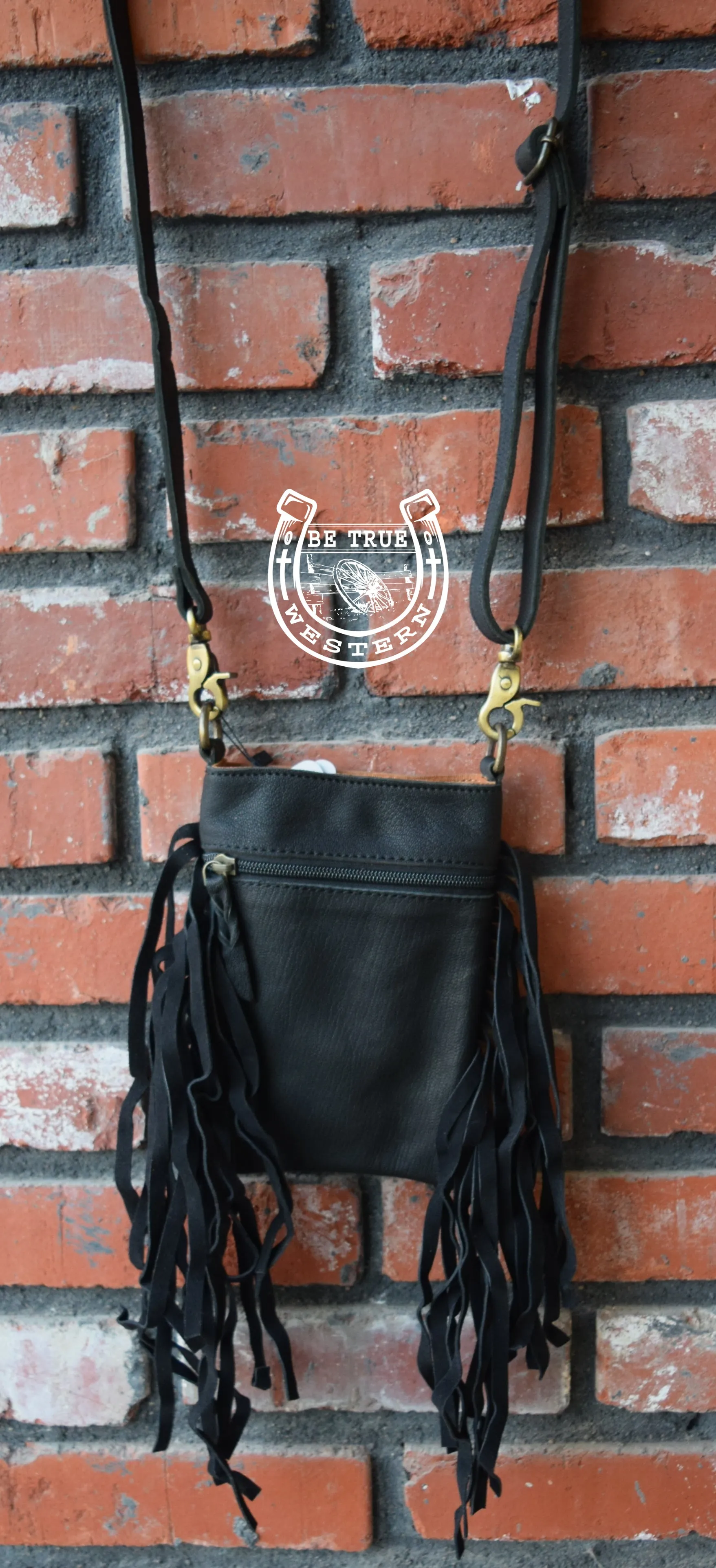 The Black Cowhide Purse