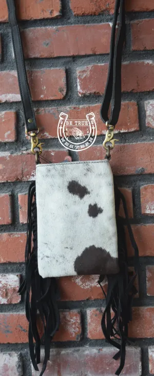 The Black Cowhide Purse