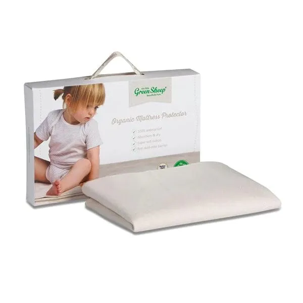 The Little Green Sheep Organic Waterproof Mattress Protector - Crib