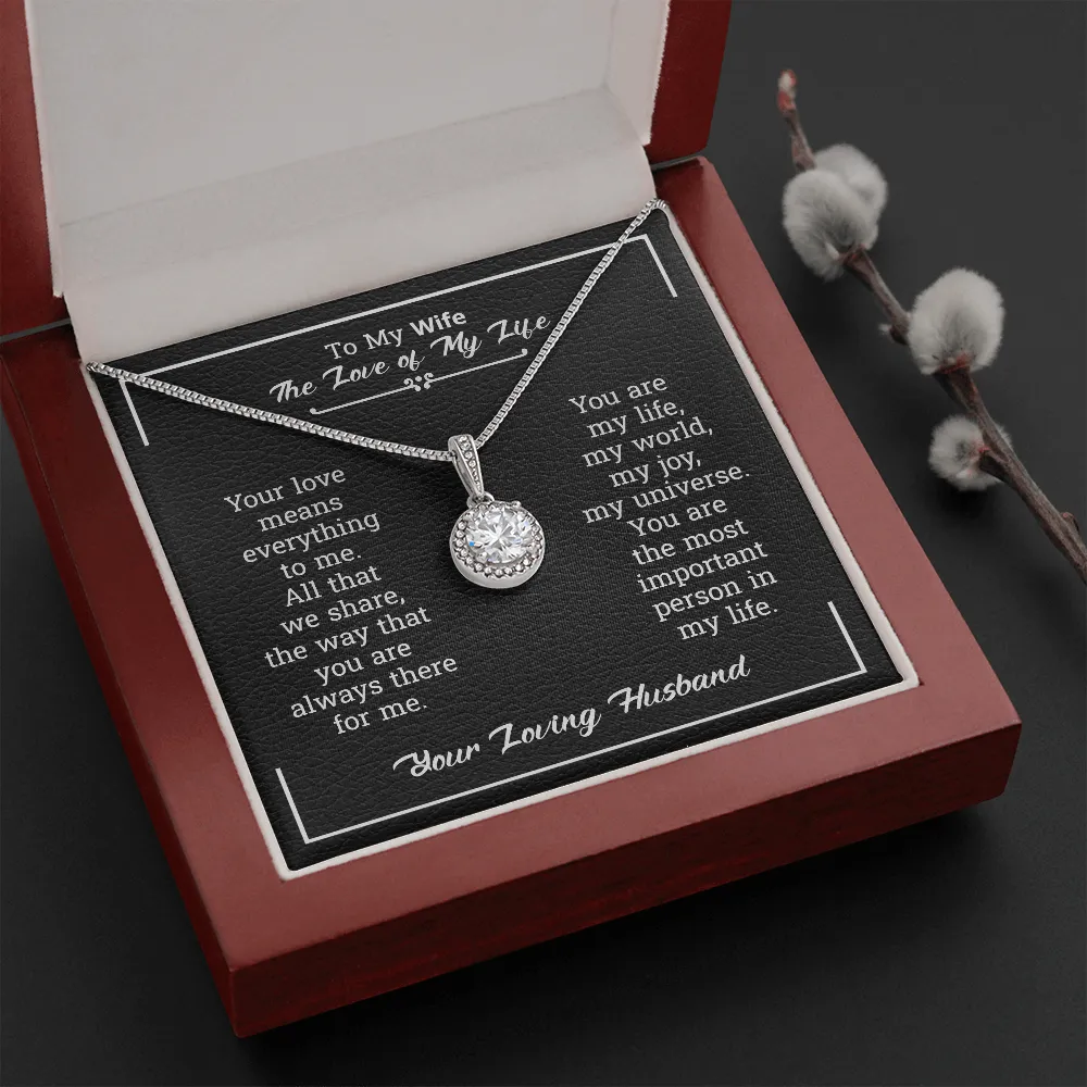 To My Wife Necklace Gift - You Are The Love Of My Life