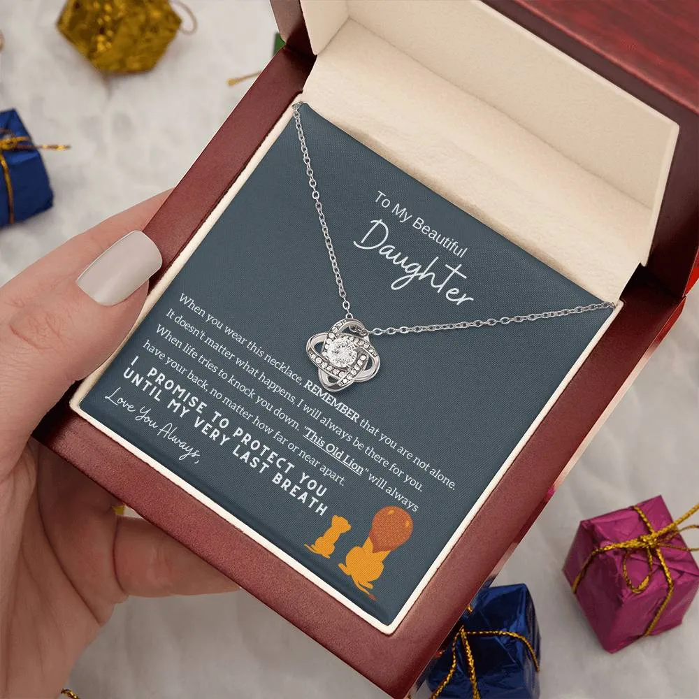 Top Gift For Daughter, To Daughter From Mom ,To Daughter From Dad , Daughter Necklace Gift, Love Knot
