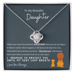 Top Gift For Daughter, To Daughter From Mom ,To Daughter From Dad , Daughter Necklace Gift, Love Knot