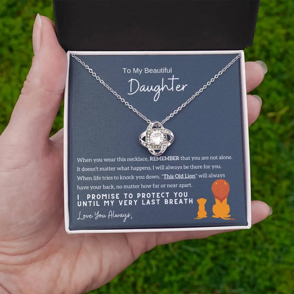 Top Gift For Daughter, To Daughter From Mom ,To Daughter From Dad , Daughter Necklace Gift, Love Knot
