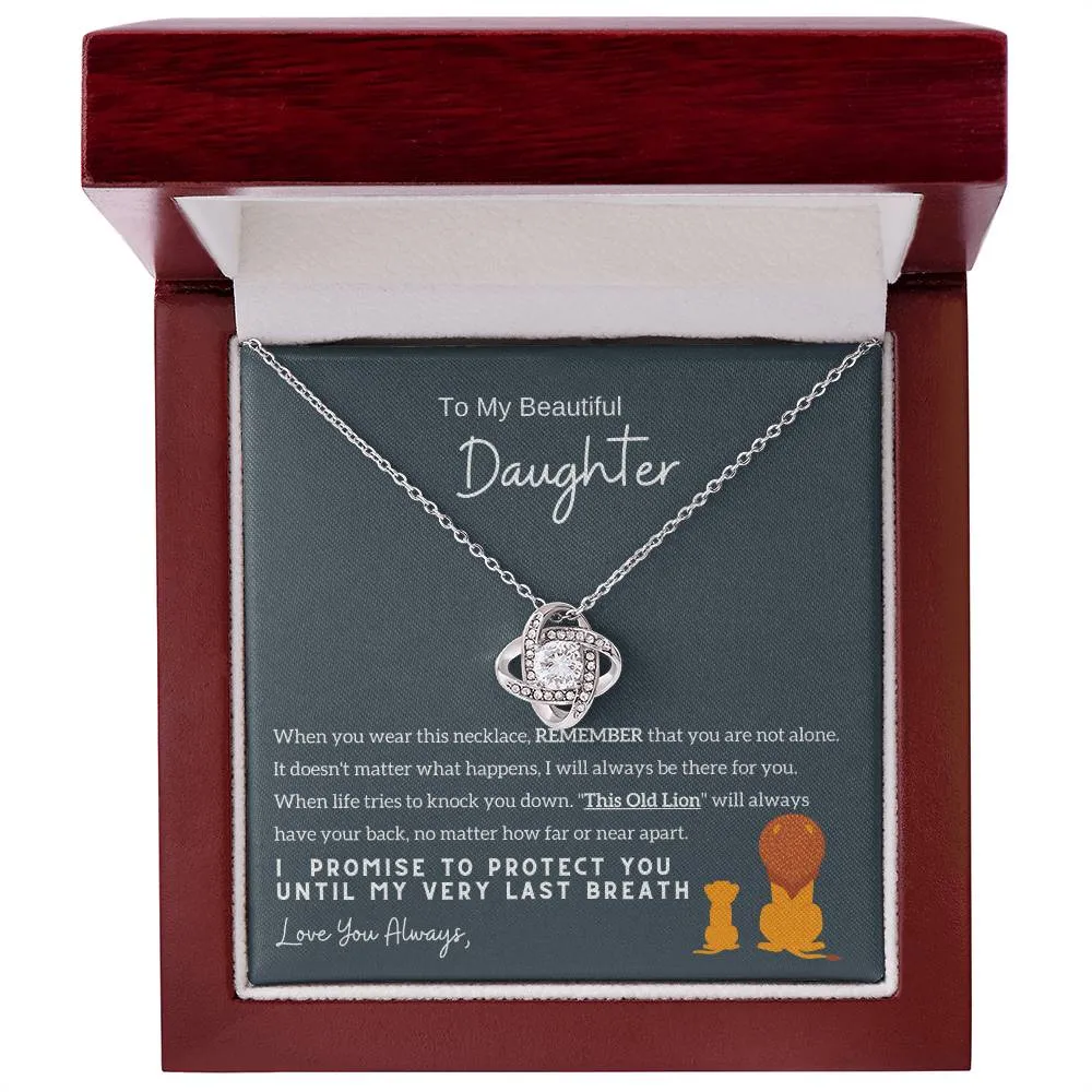 Top Gift For Daughter, To Daughter From Mom ,To Daughter From Dad , Daughter Necklace Gift, Love Knot