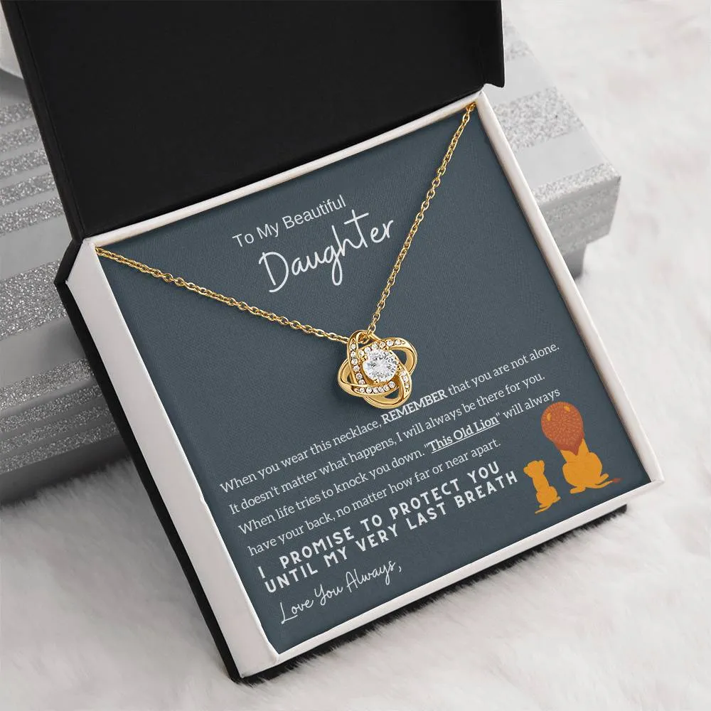Top Gift For Daughter, To Daughter From Mom ,To Daughter From Dad , Daughter Necklace Gift, Love Knot