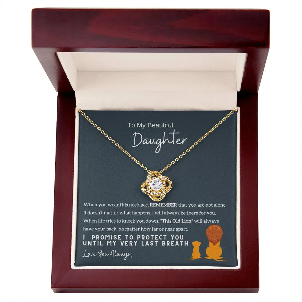 Top Gift For Daughter, To Daughter From Mom ,To Daughter From Dad , Daughter Necklace Gift, Love Knot