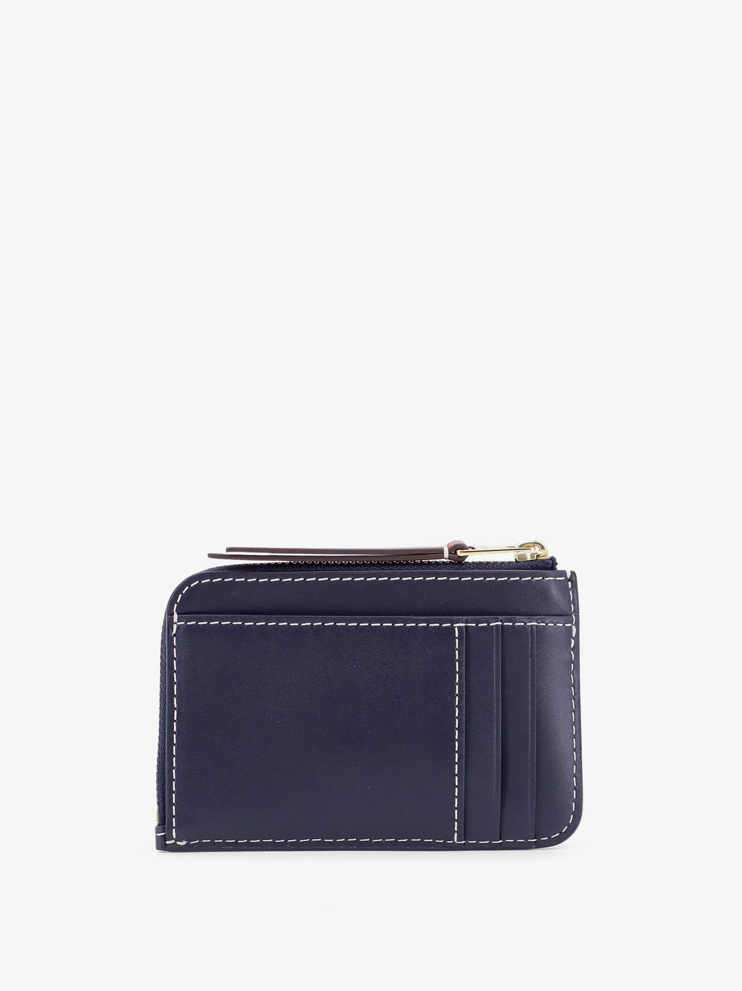 Tory Burch Leather And T Monogram Fabric Wallet