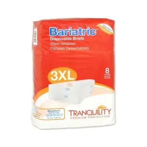 Tranquility Bariatric Briefs, 3XL (64 - 96 in.), Pack/8