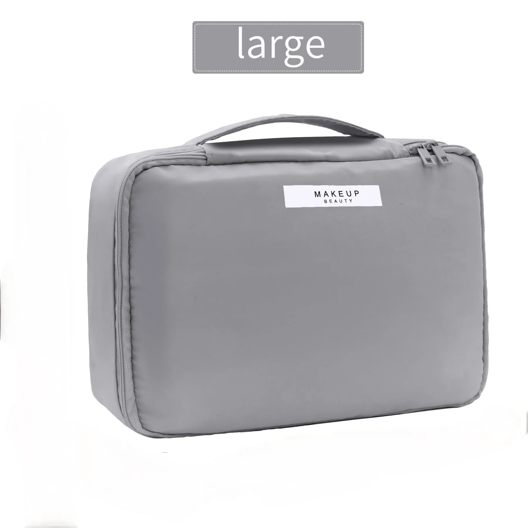 Travel Makeup Bag Cosmetic Bag Makeup Bag Toiletry bag for women and men (Grey)