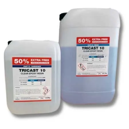Tricel TriCast 10 Crystal Clear Epoxy Resin - 20kg Kit   50% Extra Free (30kg)