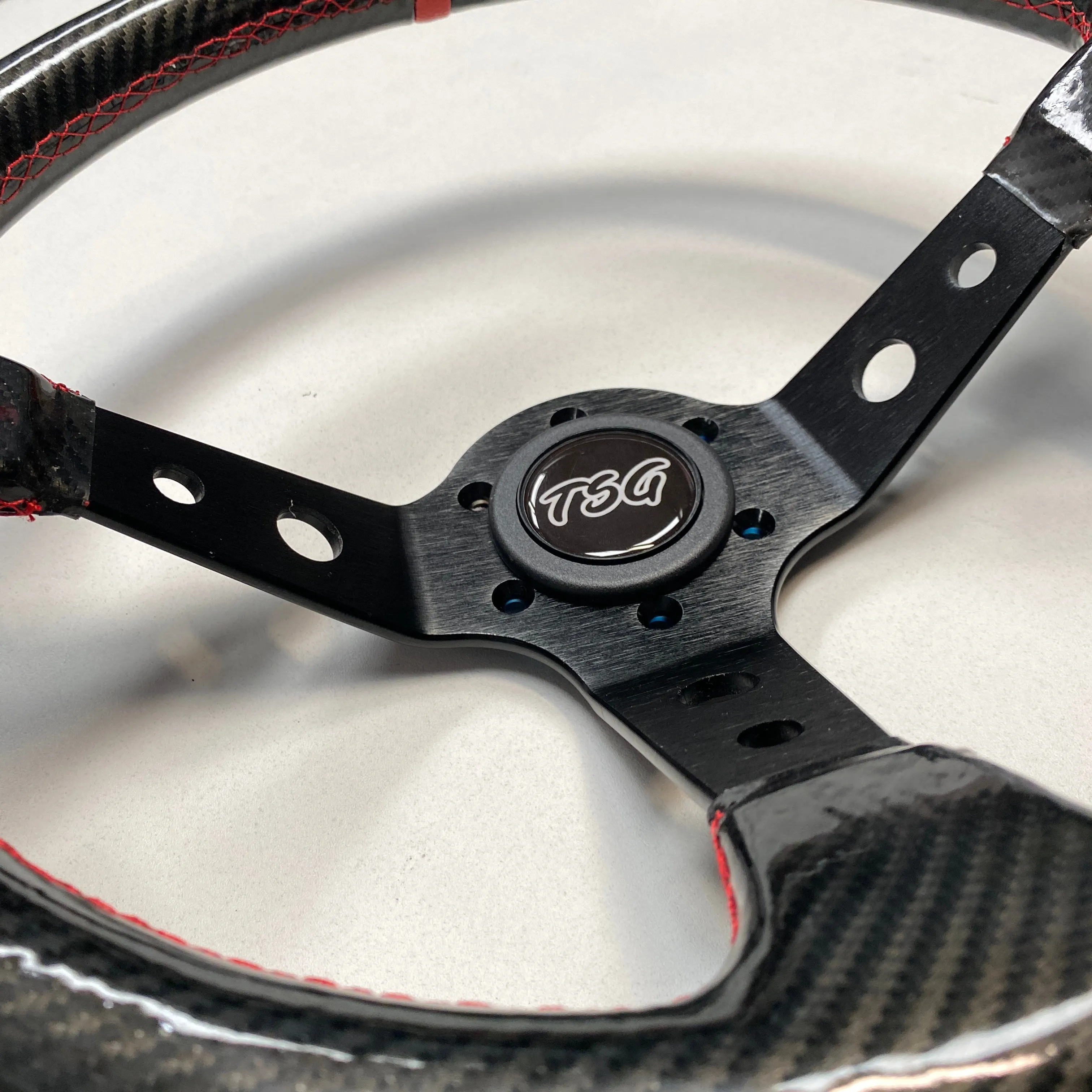 'TSG' Carbon Wrapped Steering Wheel 350mm
